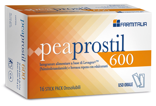 PEAPROSTIL 600 16 STICK PACK OROSOLUBILI - Luckyfarma.it