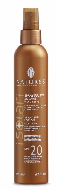 NATURES I SOLARI SPRAY FLUIDO SPF20 200 ML - Luckyfarma.it