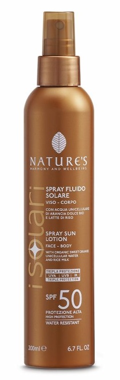 NATURES I SOLARI SPRAY FLUIDO SPF50 200 ML - Luckyfarma.it
