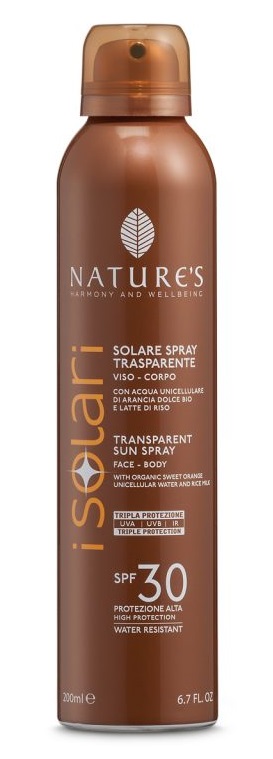 NATURES I SOLARI SPRAY TRASPARENTE SPF30 200 ML - Luckyfarma.it