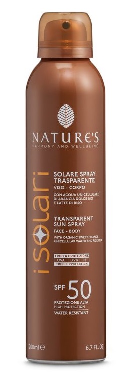NATURES I SOLARI SPRAY TRASPARENTE SPF50 200 ML - Luckyfarma.it
