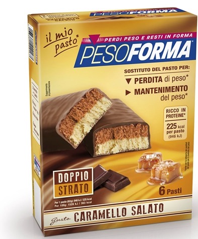 PESOFORMA BARRETTA AL CARAMELLO SALATO 12 PEZZI DA 31 G - Luckyfarma.it