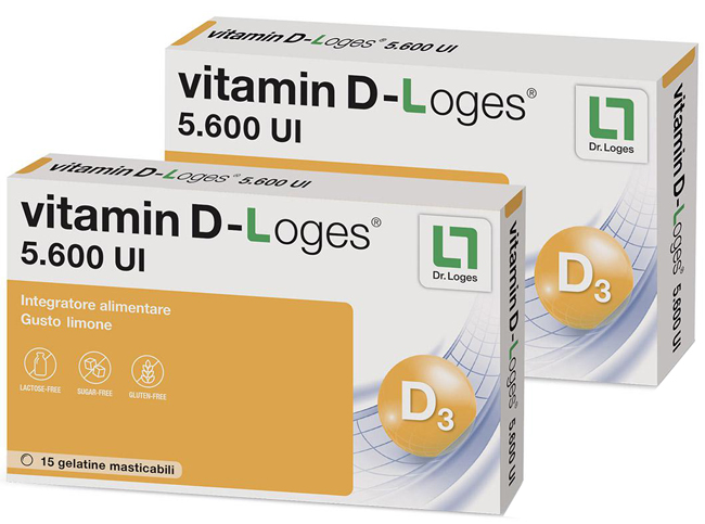 VITAMIN D-LOGES 30 GELATINE MASTICABILI GUSTO LIMONE 42 G - Luckyfarma.it