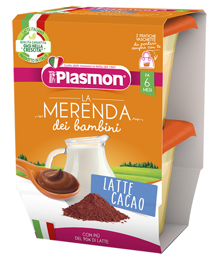 PLASMON LA MERENDA DEI BAMBINI MERENDE LATTE CACAO ASETTICO 2 X 120 G - Luckyfarma.it