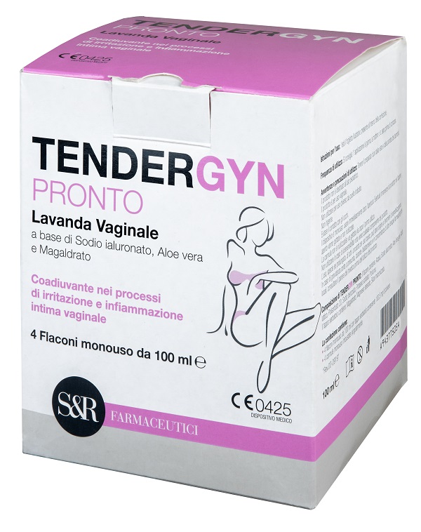 TENDERGYN PRONTO LAVANDA VAGINALE A BASE DI SODIO IALURONATO ALOE VERA E MAGARLDRATO 4X100 ML - Luckyfarma.it