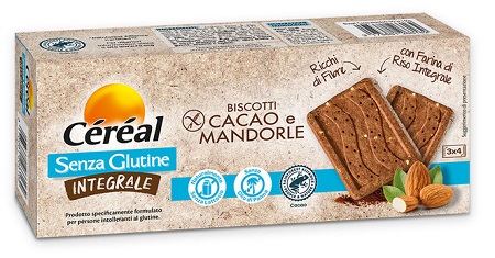 CEREAL SENZA GLUTINE INTEGRALE BISCOTTI CACAO E MANDORLE 150 G - Luckyfarma.it