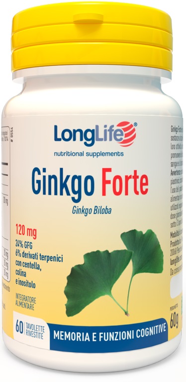 LONGLIFE GINKGO FORTE 60 TAVOLETTE RIVESTITE - Luckyfarma.it