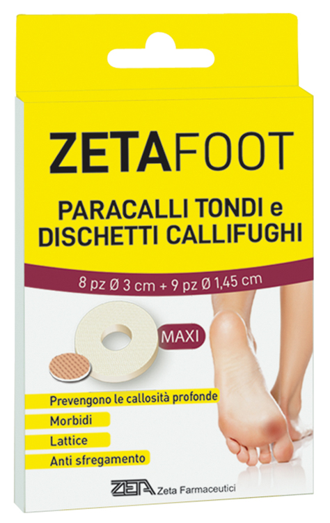 ZETAFOOT PARACALLO TONDO 8 PEZZI + DISCHETTO CALLIFUGO 9 PEZZI - Luckyfarma.it