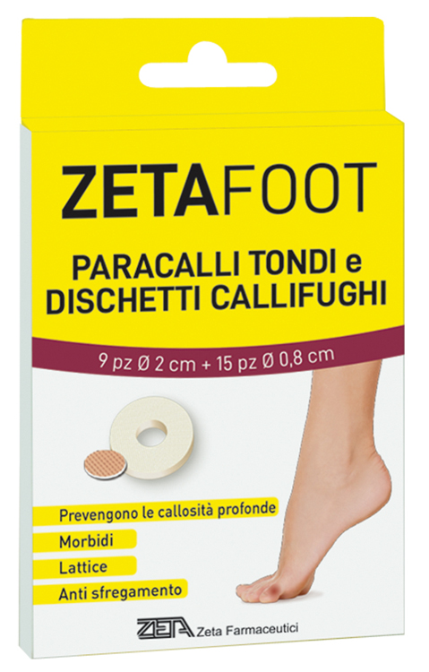 ZETAFOOT PARACALLO TONDO 9 PEZZI + DISCHETTO CALLIFUGO 15 PEZZI - Luckyfarma.it