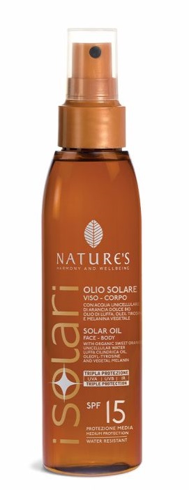 NATURE'S I SOLARI OLIO SOLARE VISO CORPO SPF 15 150 ML - Luckyfarma.it