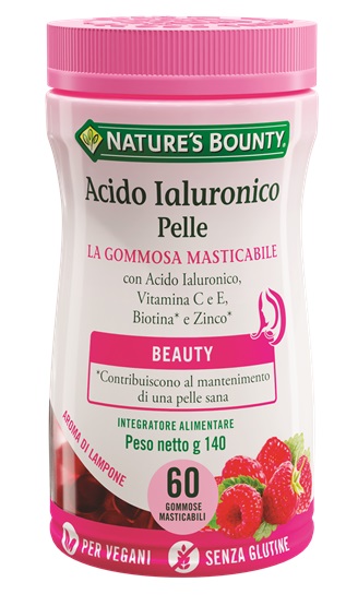 NATURE'S BOUNTY ACIDO IALURONICO PELLE 60 GOMMOSE MASTICABILI - Luckyfarma.it