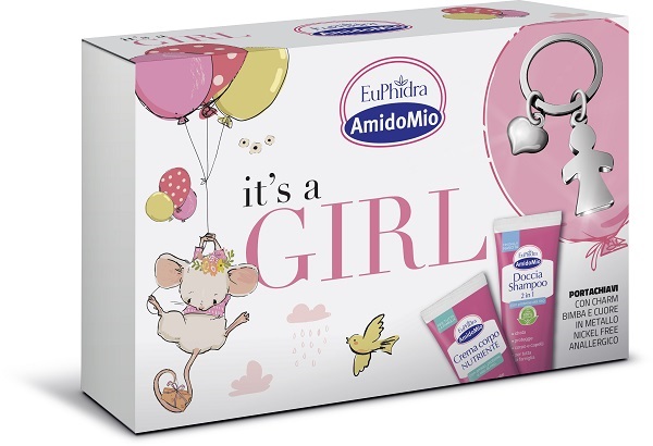 EUPHIDRA AMIDO IT'S A GIRL COFANETTO CON 1 DOCCIA SHAMPOO 2IN1+1 CREMA CORPO+PORTACHIAVI - Luckyfarma.it