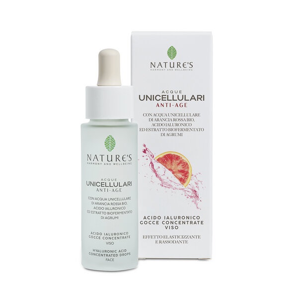 ACQUE UNICELLULARI ACIDO JALURONICO GOCCE VISO ANTI AGE ARANCIA ROSSA 30 ML - Luckyfarma.it