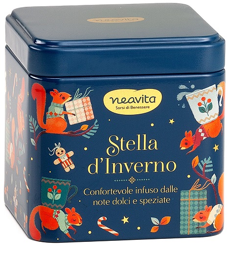 NEAVITA INFUSO STELLA D'INVERNO FILTROSCRIGNO IN BARATTOLINO BLU DI NATALE 5 FILTRI DA 3,5 G - Luckyfarma.it