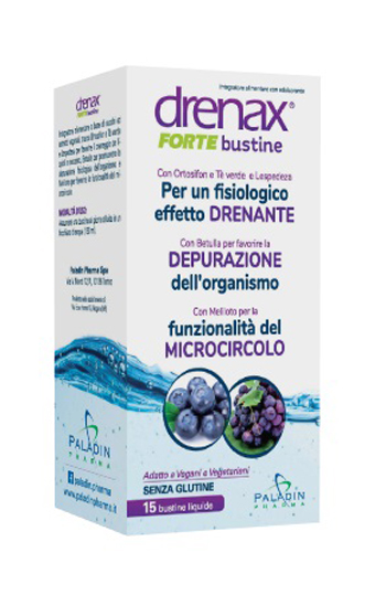 DRENAX FORTE MIRTILLO E UVA 15 BUSTINE - Luckyfarma.it