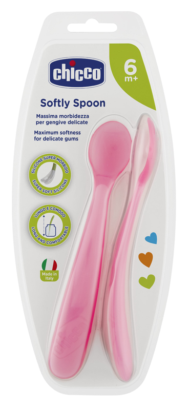 CHICCO CUCCHIAIO SILICONE FEMMINILE BI PACK 6M+ - Luckyfarma.it