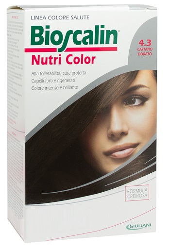 BIOSCALIN NUTRI COLOR 4,3 CASTANO DORATO SINCROB 124 ML - Luckyfarma.it