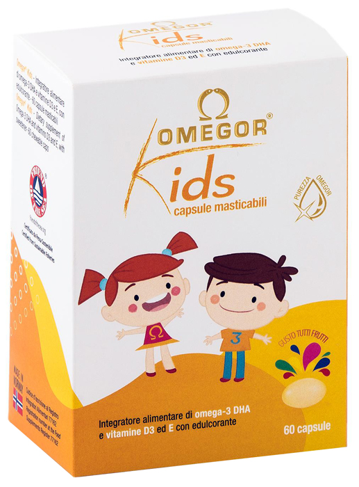 OMEGOR KIDS 60 CAPSULE MASTICABILI - Luckyfarma.it