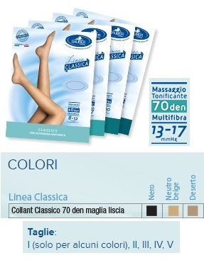 SAUBER COLLANT 70 DENARI MAGLIA LISCIA DESERTO 5 LINEA CLASSICA - Luckyfarma.it