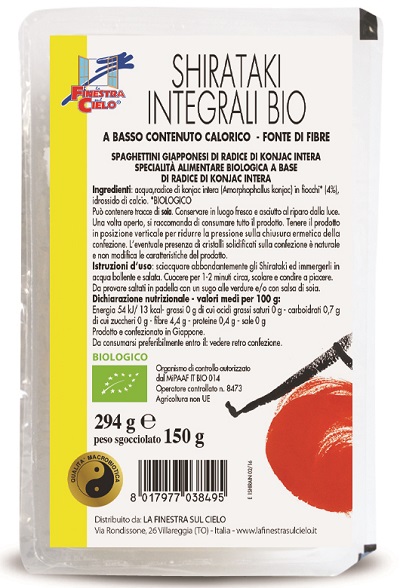 SHIRATAKI INTEGRALI BIO 150 G - Luckyfarma.it