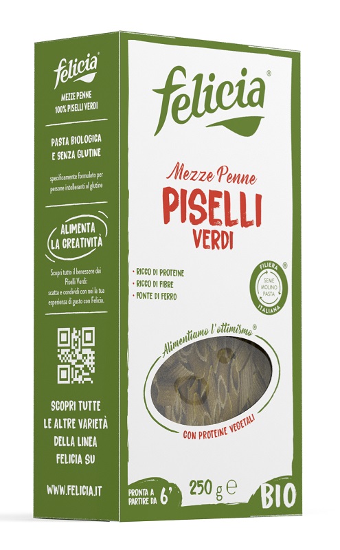 FELICIA BIO MEZZE PENNE PISELLI VERDI 250 G - Luckyfarma.it