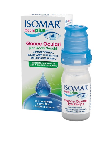 ISOMAR OCCHI PLUS GOCCE OCULARI PER OCCHI SECCHI ALL'ACIDO IALURONICO 0,25% 10 ML - Luckyfarma.it