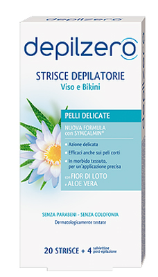 DEPILZERO STRISCE VISO E BIKINI 20 PEZZI - Luckyfarma.it