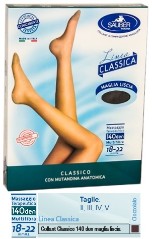 SAUBER CLASSICO COLLANT 140 DENARI MAGLIA LISCIA CIOCCOLATO 5 - Luckyfarma.it