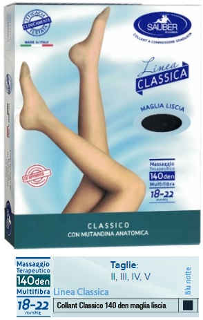 SAUBER CLASSICO COLLANT 140 DENARI MAGLIA LISCIA BLU NOTTE 3 - Luckyfarma.it