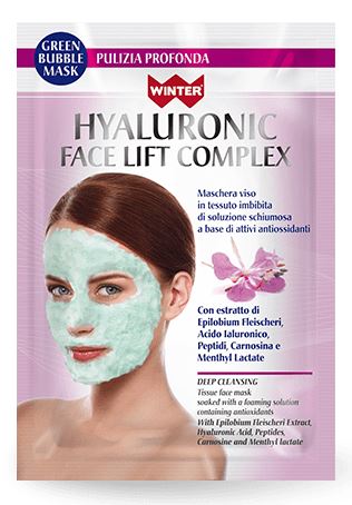 WINTER HYALURONIC FACE LIFT COMPLEX MASCHERA VISO BUBBLE PULIZIA PROFONDA 23 ML - Luckyfarma.it