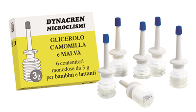 DYNACREN MICROCLISMI CAMOMILLA E MALVA 6 PEZZI DA 3 G PER BAMBINI E LATTANTI - Luckyfarma.it