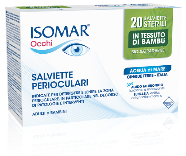 ISOMAR OCCHI SALVIETTE PERIOCULARI 20 PEZZI - Luckyfarma.it