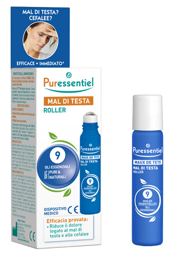 PURESSENTIEL ROLLER MAL DI TESTA AI 9 OLI ESSENZIALI 5 ML - Luckyfarma.it