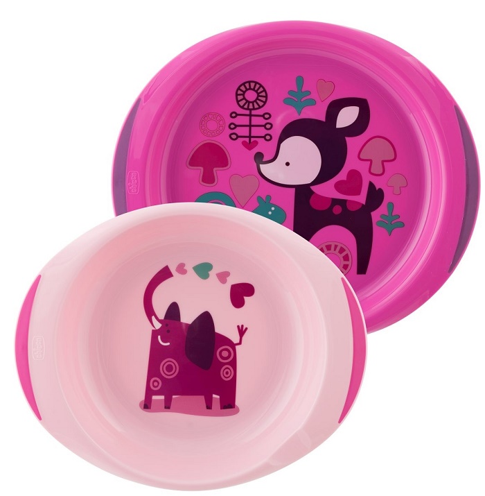 CHICCO PIATTO FONDO E PIANO 12 MESI+ ROSA/VERDE - Luckyfarma.it