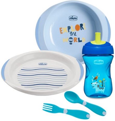 CHICCO SET PAPPA 12 MESI+ AZZURRO - Luckyfarma.it