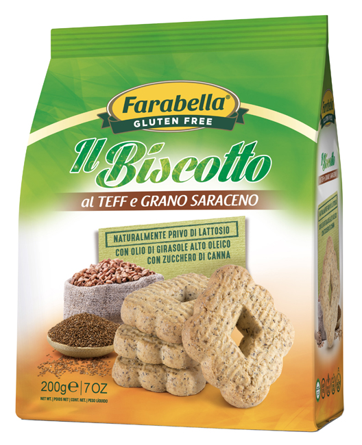 FARABELLA IL BISCOTTO AL TEFF E GRANO SARACENO 200 G - Luckyfarma.it
