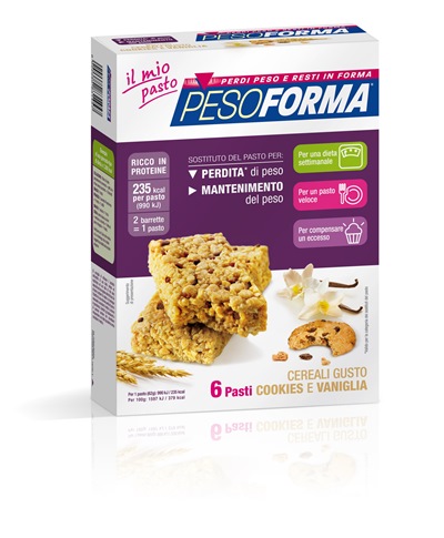 PESOFORMA BARR CEREALI COOKIES VANIGLIA 372 G - Luckyfarma.it