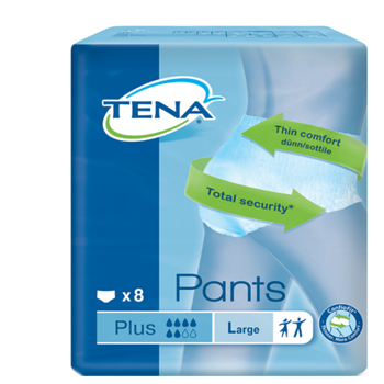 PANNOLONE PULL-UP TENA PANTS PLUS TAGLIA LARGE 8 PEZZI - Luckyfarma.it