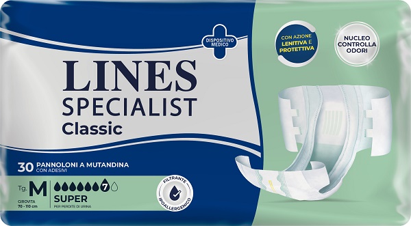 PANNOLONE A MUTANDA LINES SPECIALIST CLASSIC SUPER MM 30 PEZZI - Luckyfarma.it