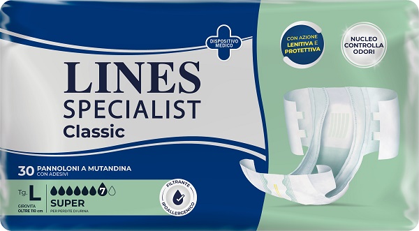 PANNOLONE A MUTANDA LINES SPECIALIST CLASSIC SUPER MG 30 PEZZI - Luckyfarma.it