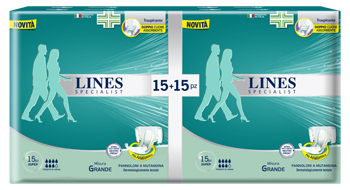 PANNOLONE A MUTANDA LINES SPECIALIST SUPER LARGE 30 PEZZI - Luckyfarma.it