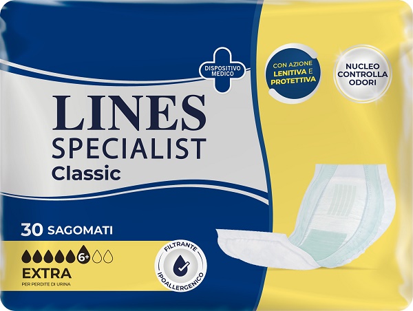 PANNOLONE LINES SPECIALIST CLASSIC SAGOMATO EXTRA 30 PEZZI - Luckyfarma.it