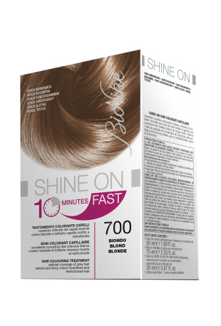 BIONIKE SHINE ON FAST TRATTAMENTO COLORANTE CAPELLI BIONDO 700 FLACONE 60 ML + TUBO 60 ML - Luckyfarma.it