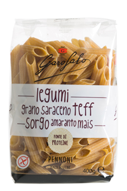 GAROFALO PENNONI PASTA SENZA GLUTINE LEGUMI E CEREALI 400 G - Luckyfarma.it