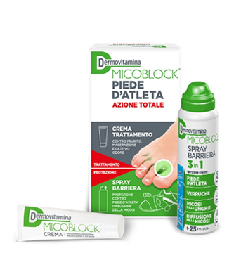 DERMOVITAMINA MICOBLOCK PIEDE D'ATLETA CREMA 30 ML + SPRAY BARRIERA 3 IN 1 100 ML - Luckyfarma.it
