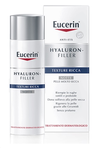 EUCERIN HYALURON+FILLER TEXTURE RICCA NOTTE 50 ML - Luckyfarma.it
