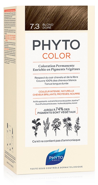 PHYTOCOLOR 7.3 BIONDO DORATO 1 LATTE + 1 CREMA + 1 MASCHERA + 1 PAIO DI GUANTI - Luckyfarma.it