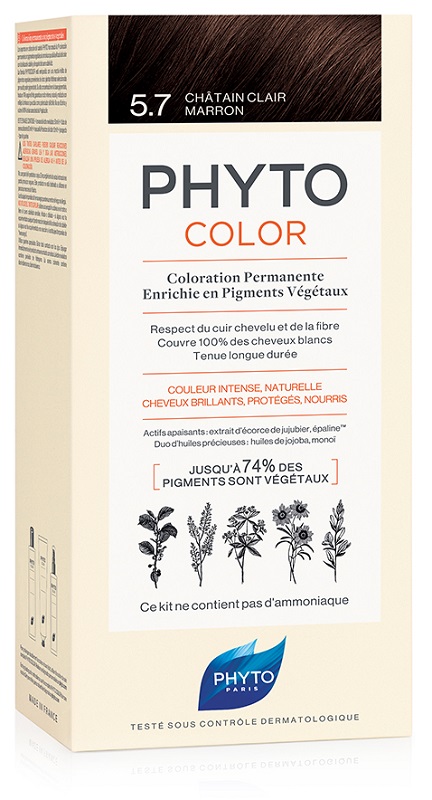 PHYTOCOLOR 5,7 CASTANO CHIARO TAB LATTE + CREMA + MASCHERA + 1 PAIO DI GUANTI - Luckyfarma.it