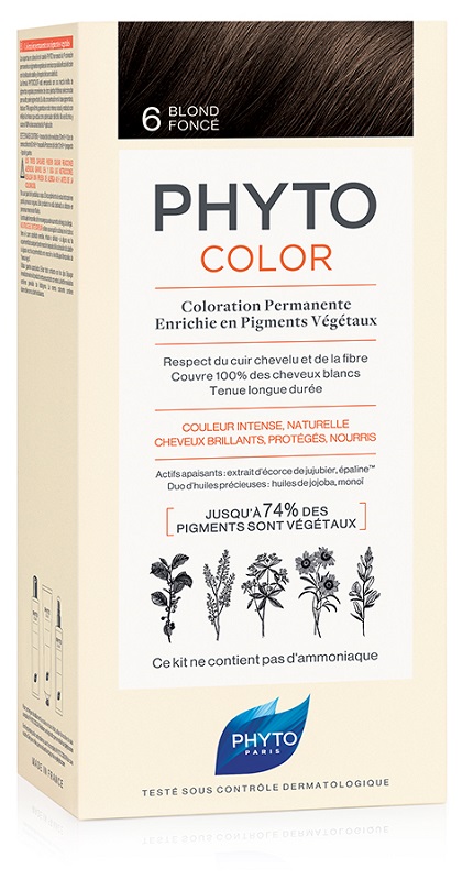 PHYTOCOLOR 6 BIONDO SCURO 1 LATTE+ 1 CREMA + 1 MASCHERA + 1 PAIO DI GUANTI - Luckyfarma.it