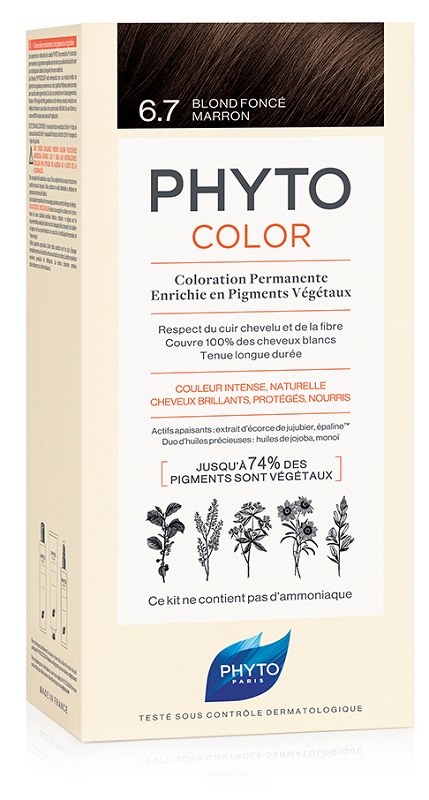PHYTOCOLOR 6.7 BIONDO SCU TABA 1 LATTE + 1 CREMA + 1 MASCHERA + 1 PAIO DI GUANTI - Luckyfarma.it